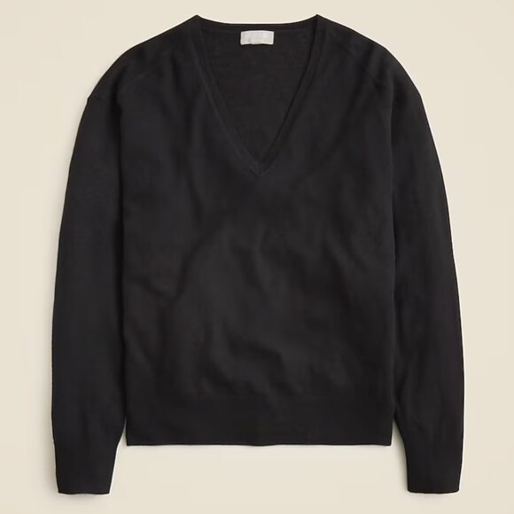 J Crew Oversized Featherweight Cashmere V-neck Sweater - NWT - Picture 1 of 3